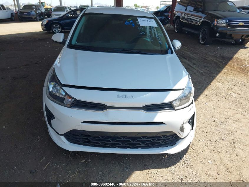 2022 Kia Rio Lx VIN: 3KPA24AD3NE445287 Lot: 39602448