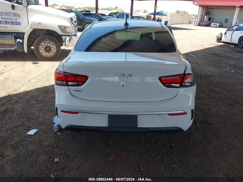 2022 Kia Rio Lx VIN: 3KPA24AD3NE445287 Lot: 39602448