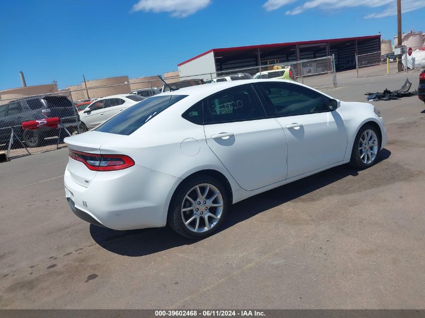 2013 Dodge Dart Sxt VIN: 1C3CDFBA5DD151820 Lot: 39602468