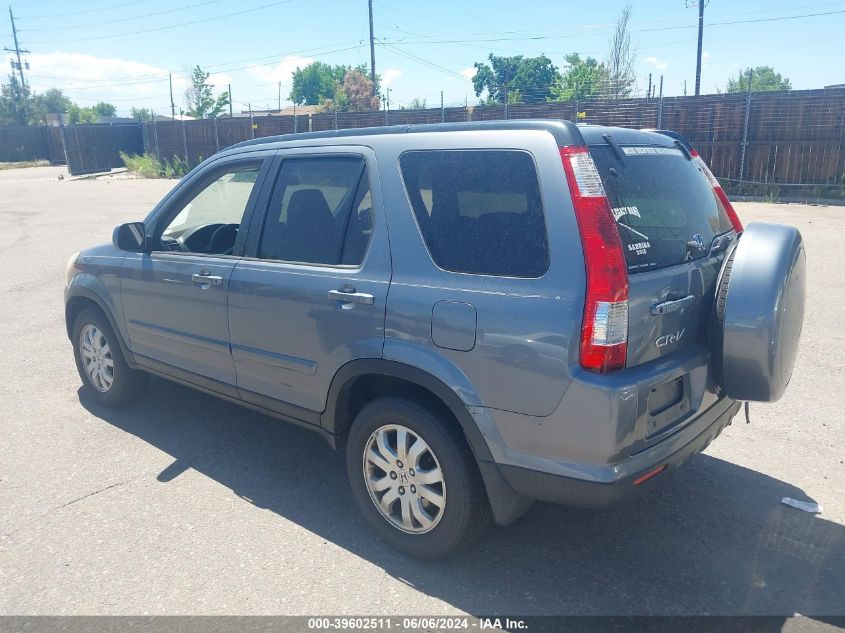 2006 Honda Cr-V Se VIN: SHSRD78966U437110 Lot: 39602511