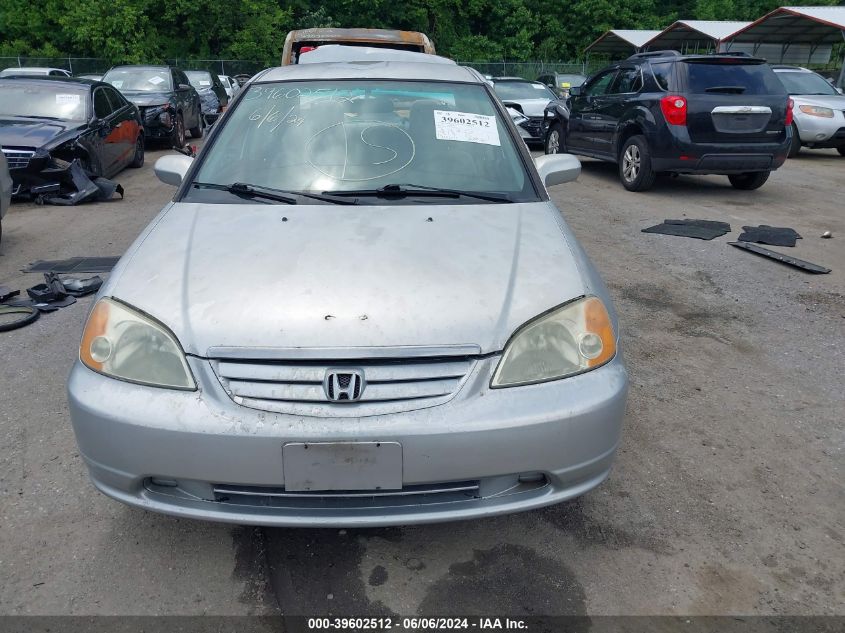 2003 Honda Civic Lx VIN: 2HGES16543H601504 Lot: 39602512
