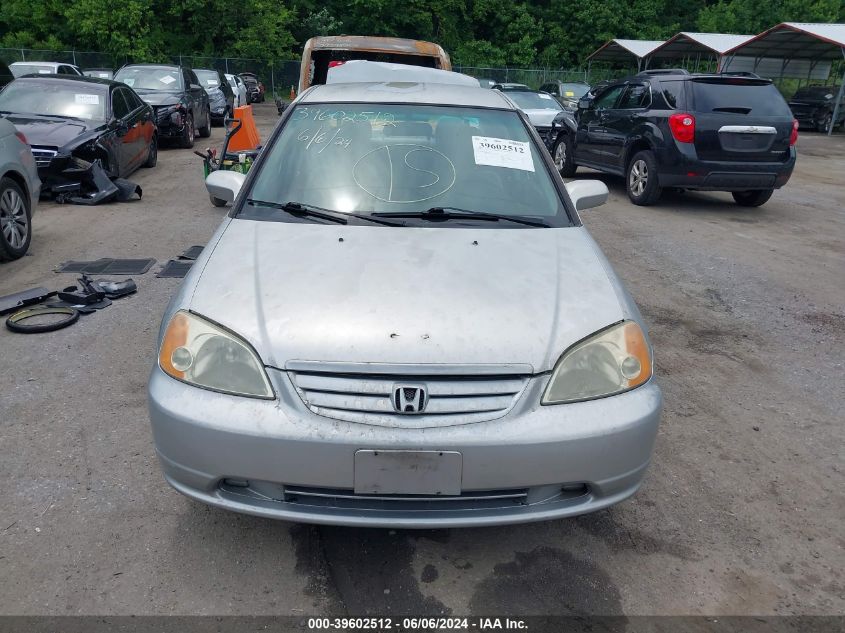 2003 Honda Civic Lx VIN: 2HGES16543H601504 Lot: 39602512