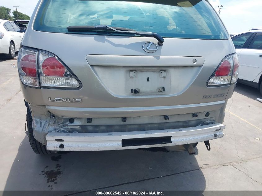 2001 Lexus Rx 300 VIN: JTJGF10U510103662 Lot: 39602542