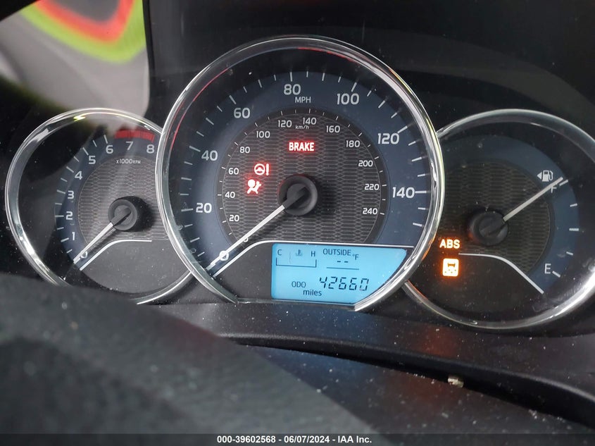 2016 Toyota Corolla Le VIN: 5YFBURHE8GP401569 Lot: 39602568