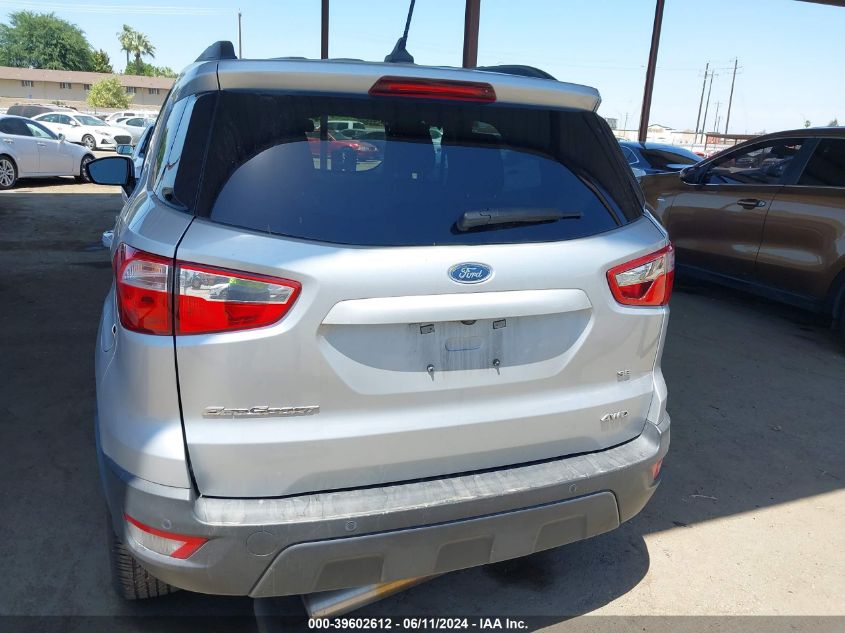 2020 Ford Ecosport Se VIN: MAJ6S3GL2LC339244 Lot: 39602612