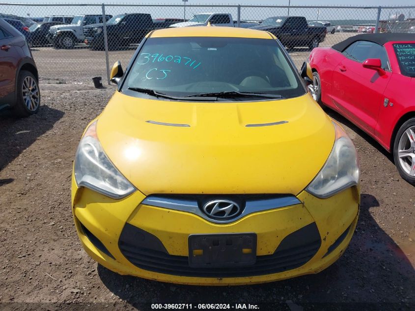 2012 Hyundai Veloster Base W/Black VIN: KMHTC6AD4CU026604 Lot: 39602711