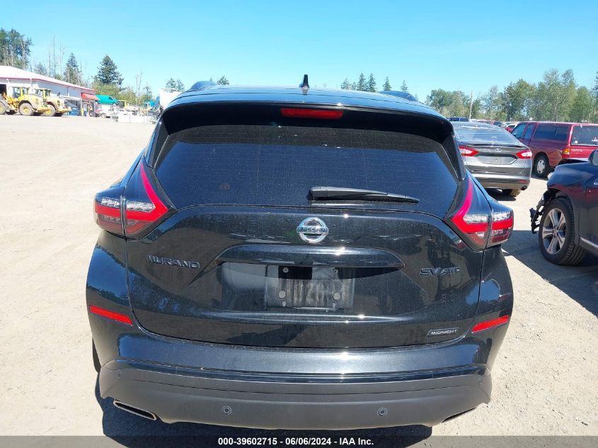 2022 Nissan Murano Sv Intelligent Awd VIN: 5N1AZ2BS0NC129281 Lot: 39602715