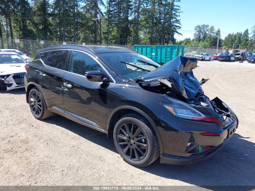 2022 Nissan Murano Sv Intelligent Awd VIN: 5N1AZ2BS0NC129281 Lot: 39602715