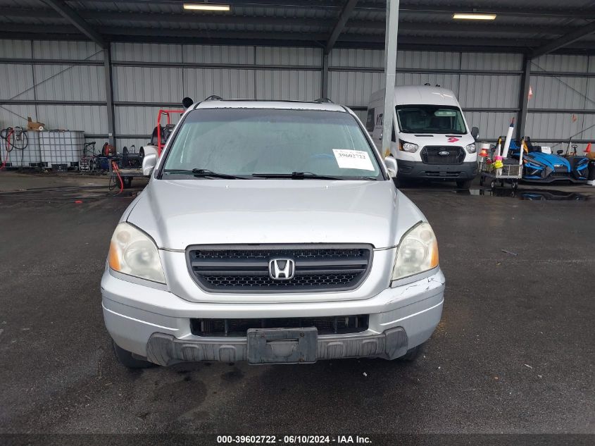 2005 Honda Pilot Ex-L VIN: 5FNYF18655B015800 Lot: 39602722