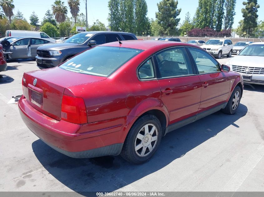 2000 Volkswagen Passat Gls VIN: WVWMA23B8YP229696 Lot: 39602740