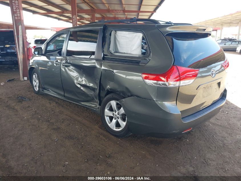 2012 Toyota Sienna Le V6 8 Passenger VIN: 5TDKK3DC3CS215642 Lot: 39603106
