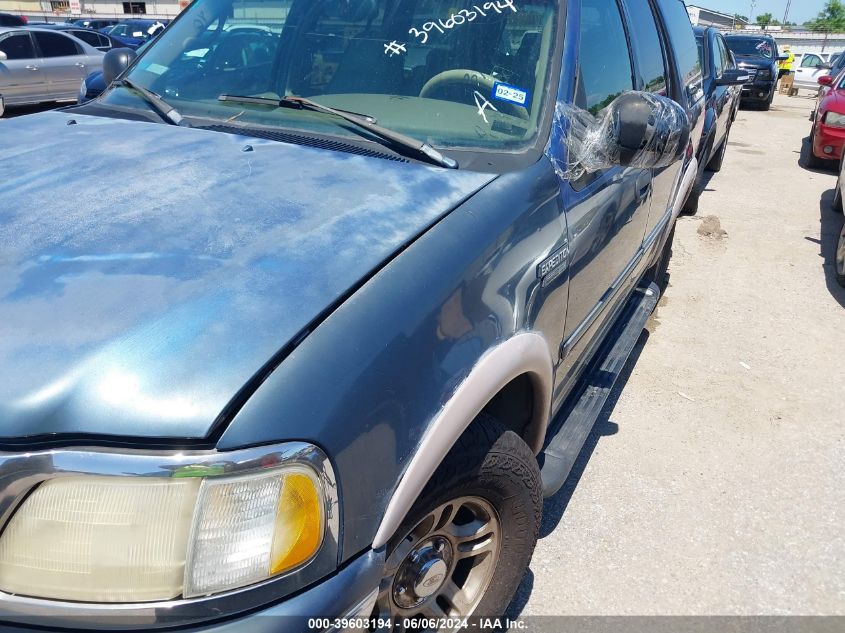 2000 Ford Expedition Xlt VIN: 1FMRU15L6YLA77451 Lot: 39603194