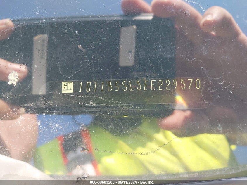 2014 Chevrolet Malibu 1Ls VIN: 1G11B5SL3EF229370 Lot: 39603280