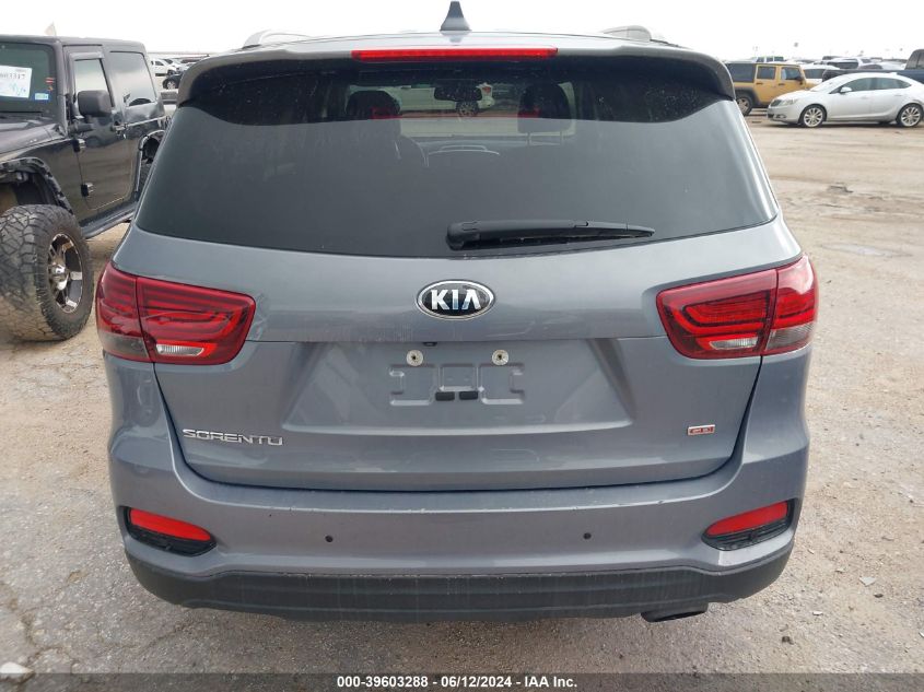 2019 Kia Sorento 2.4L Lx VIN: 5XYPG4A30KG596993 Lot: 39603288