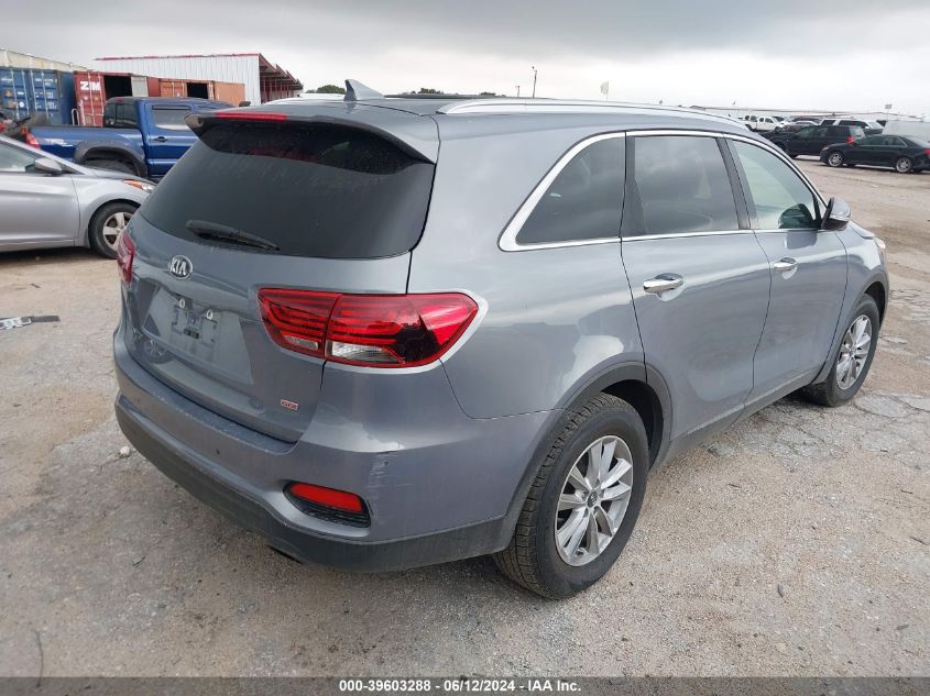 2019 Kia Sorento 2.4L Lx VIN: 5XYPG4A30KG596993 Lot: 39603288