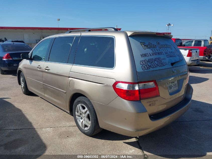 2007 Honda Odyssey Ex-L VIN: 5FNRL38757B445671 Lot: 39603302