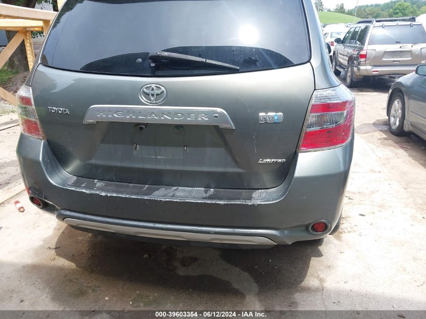 2009 Toyota Highlander Hybrid Limited VIN: JTEEW44A992027676 Lot: 39603354