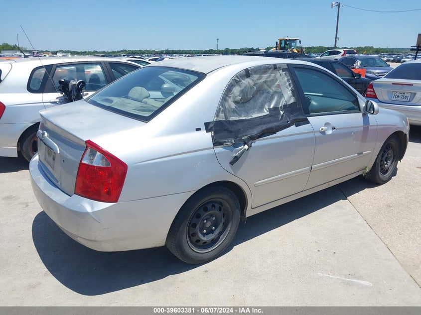 2006 Kia Spectra Ex/Lx/Sx VIN: KNAFE121865318724 Lot: 39603381