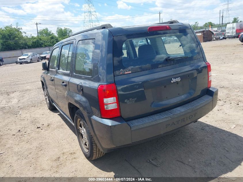 2008 Jeep Patriot Sport VIN: 1J8FT28068D590347 Lot: 39603444