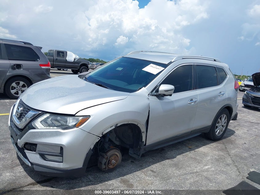 2017 Nissan Rogue Sv VIN: KNMAT2MV9HP515319 Lot: 39603497