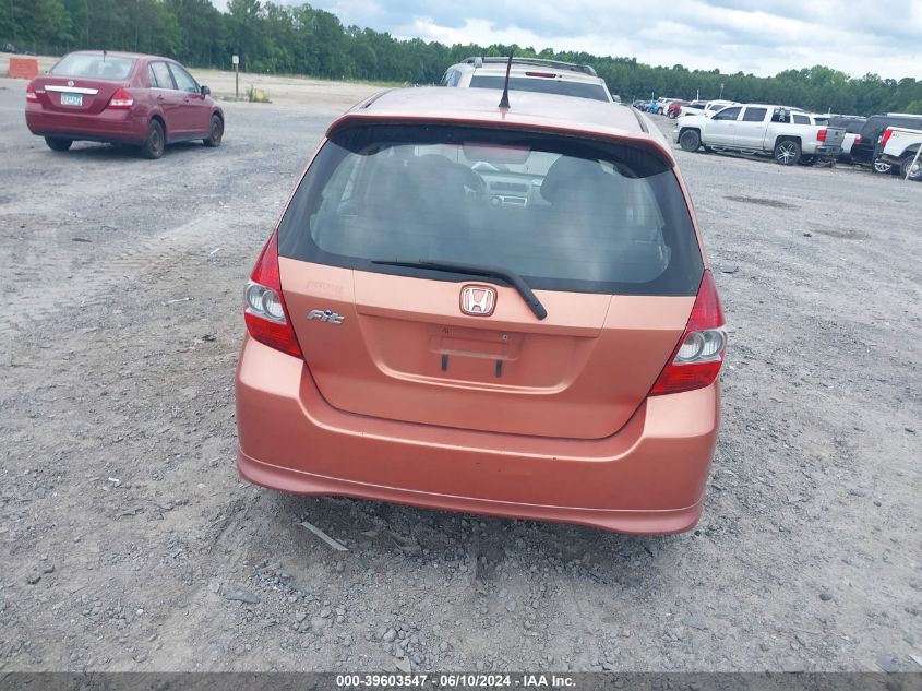 2007 Honda Fit Sport VIN: JHMGD38637S039935 Lot: 39603547