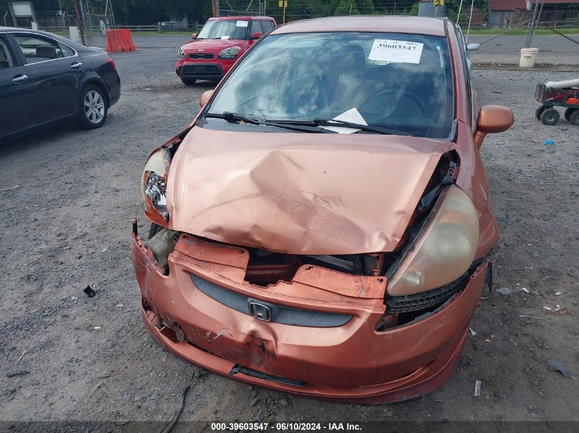 2007 Honda Fit Sport VIN: JHMGD38637S039935 Lot: 39603547