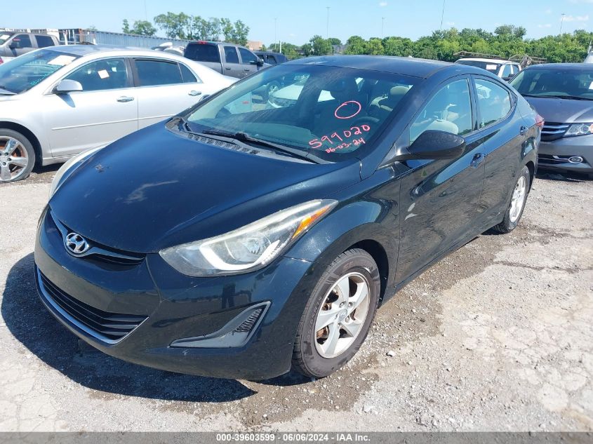 2015 Hyundai Elantra Se VIN: 5NPDH4AE7FH599020 Lot: 39603599