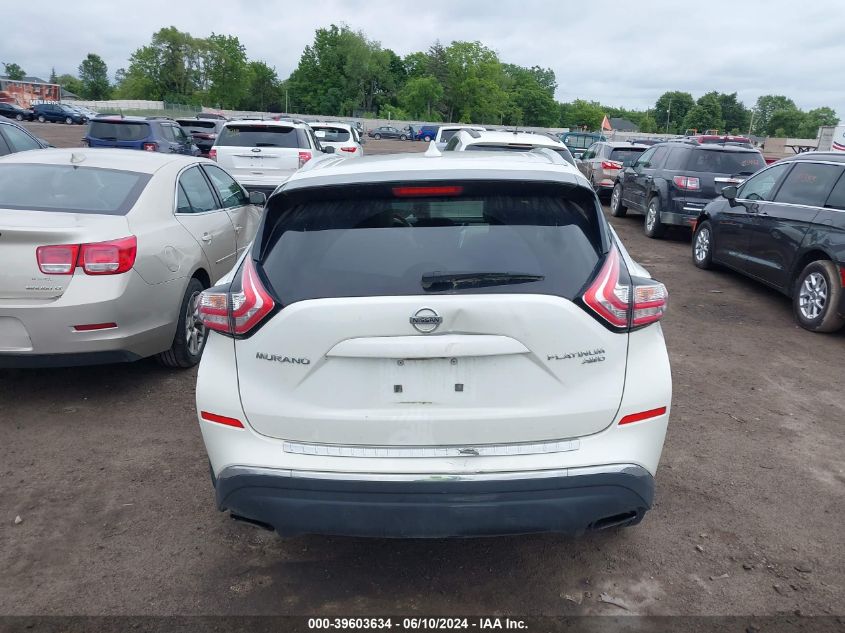 2018 Nissan Murano Platinum VIN: 5N1AZ2MH3JN155972 Lot: 39603634