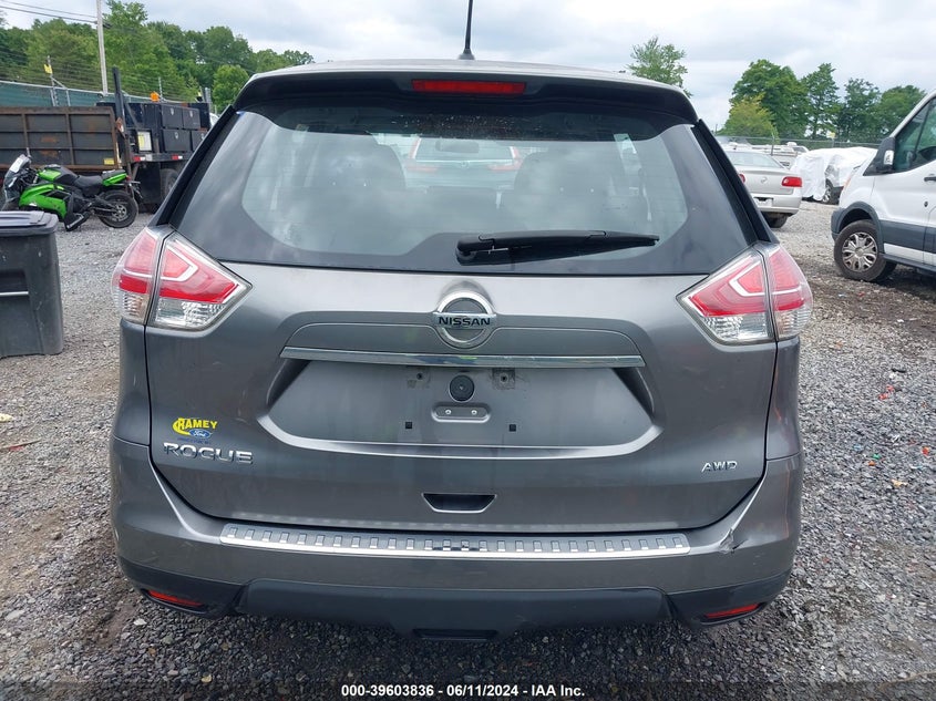 2016 Nissan Rogue S VIN: KNMAT2MV8GP651407 Lot: 39603836