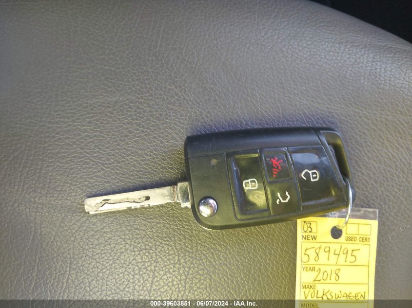 2018 Volkswagen Atlas 3.6L V6 S VIN: 1V2AR2CA4JC525667 Lot: 39603851