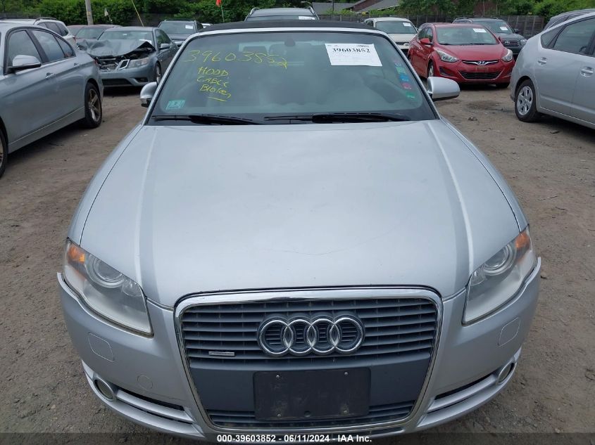 2007 Audi A4 2.0T VIN: WAUDF48H67K023490 Lot: 39603852