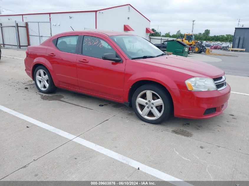 2013 Dodge Avenger Se VIN: 1C3CDZAB9DN534374 Lot: 39603876