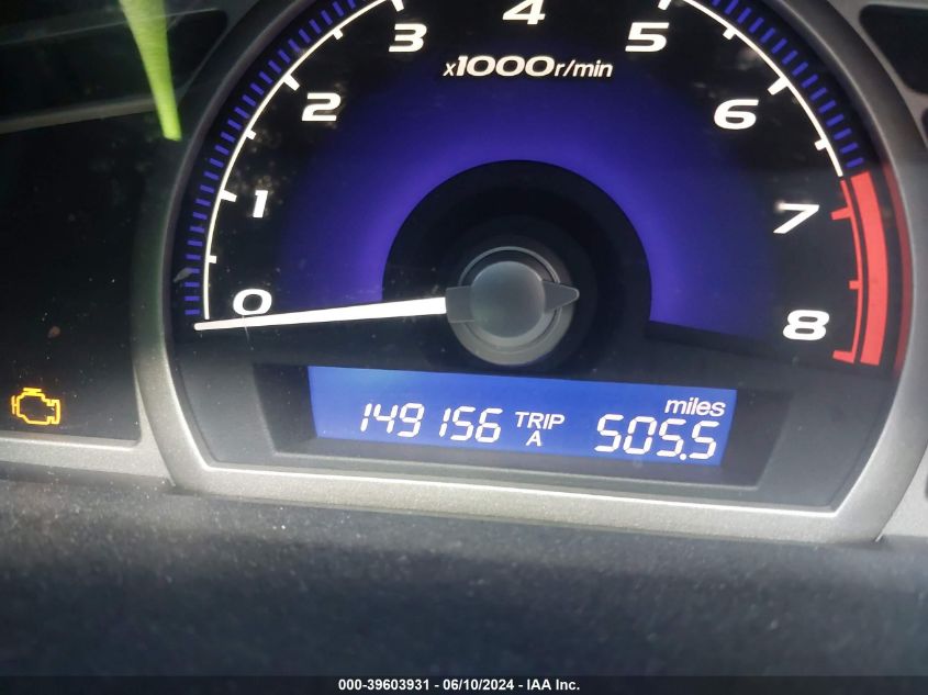 2008 Honda Civic Lx VIN: 2HGFA16598H346881 Lot: 39603931