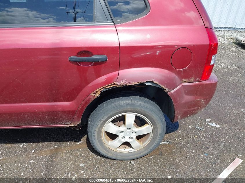 2007 Hyundai Tucson Gls VIN: KM8JM12B77U586675 Lot: 39604018