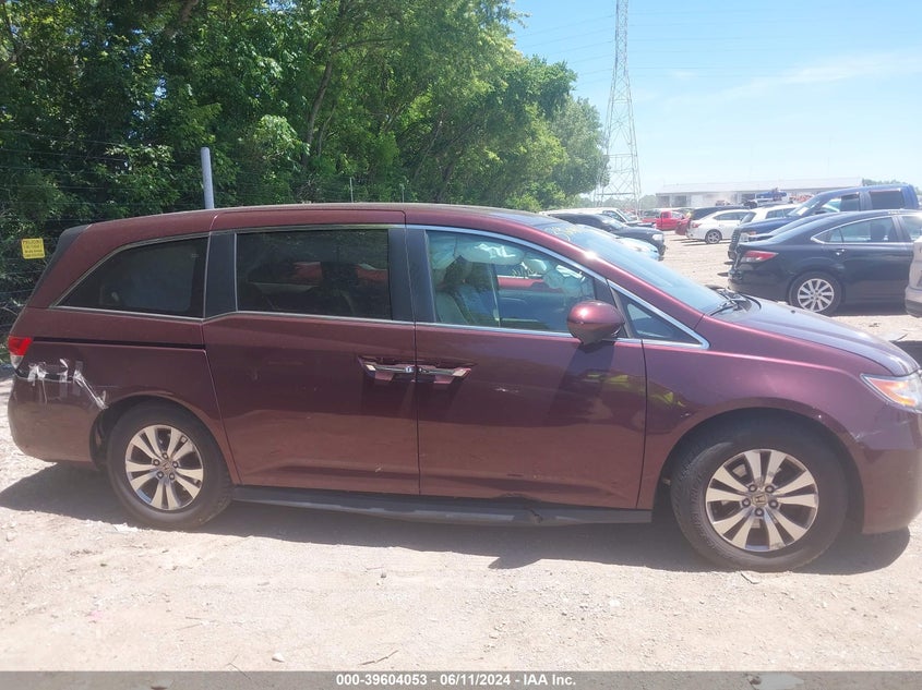 2014 Honda Odyssey Ex-L VIN: 5FNRL5H61EB020495 Lot: 39604053
