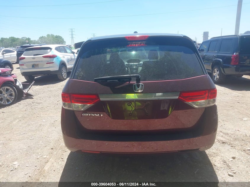 2014 Honda Odyssey Ex-L VIN: 5FNRL5H61EB020495 Lot: 39604053