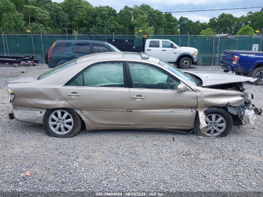 2003 Toyota Camry Xle VIN: JTDBE30KX30160839 Lot: 39604054