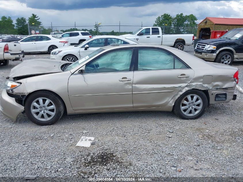 2003 Toyota Camry Xle VIN: JTDBE30KX30160839 Lot: 39604054