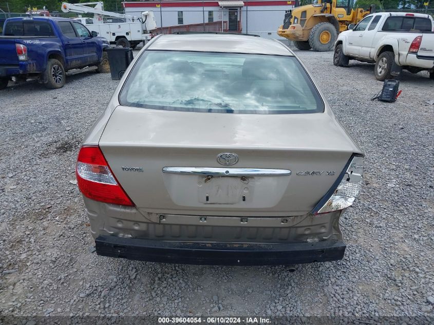 2003 Toyota Camry Xle VIN: JTDBE30KX30160839 Lot: 39604054