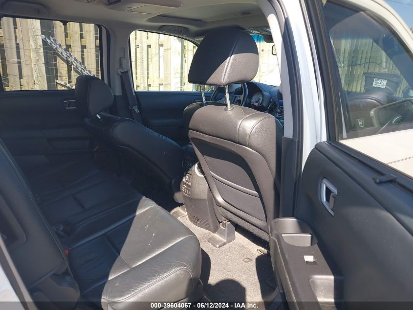 2012 Honda Pilot Touring VIN: 5FNYF4H95CB038633 Lot: 39604067