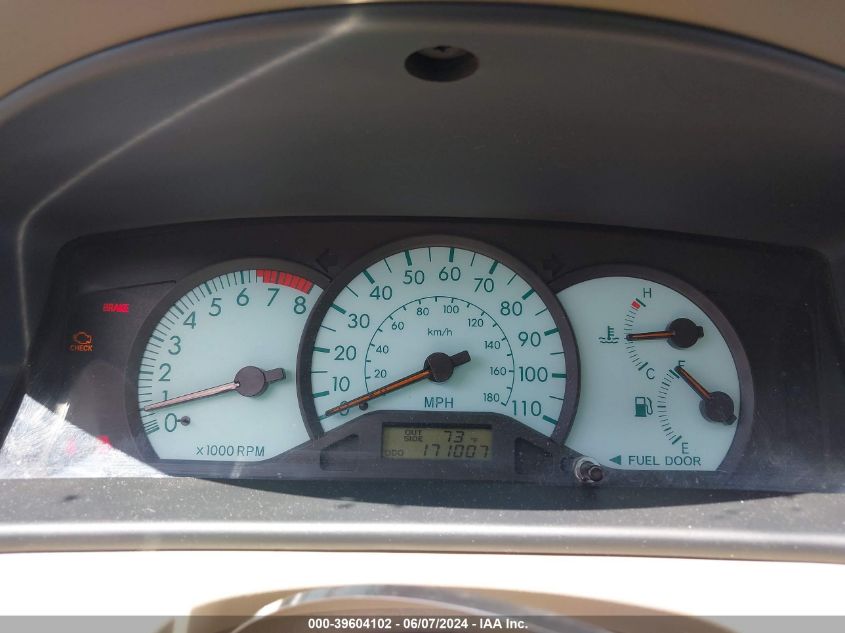 2003 Toyota Corolla Le VIN: 1NXBR32E73Z042635 Lot: 39604102