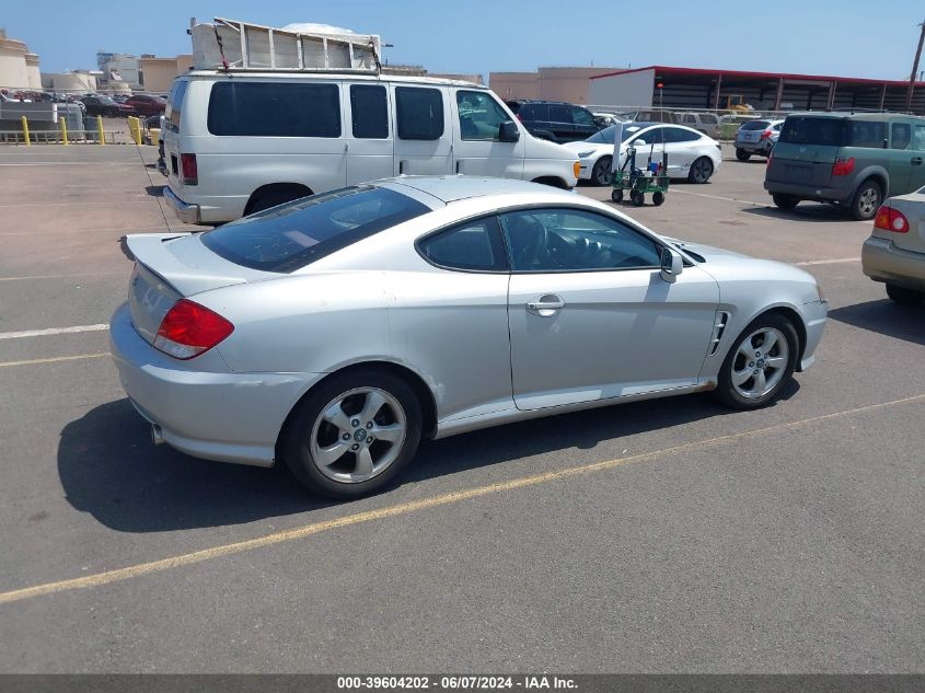 2005 Hyundai Tiburon Gs VIN: KMHHM65DX5U169847 Lot: 39604202