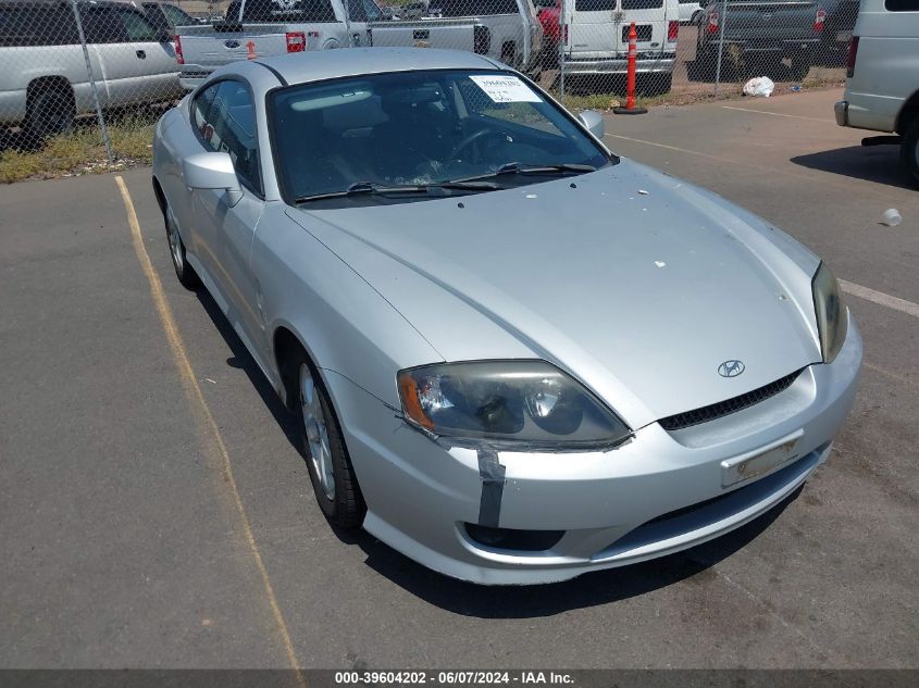 2005 Hyundai Tiburon Gs VIN: KMHHM65DX5U169847 Lot: 39604202