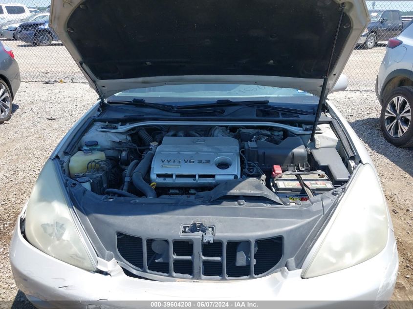 2004 Lexus Es 330 VIN: JTHBA30G040003599 Lot: 39604208