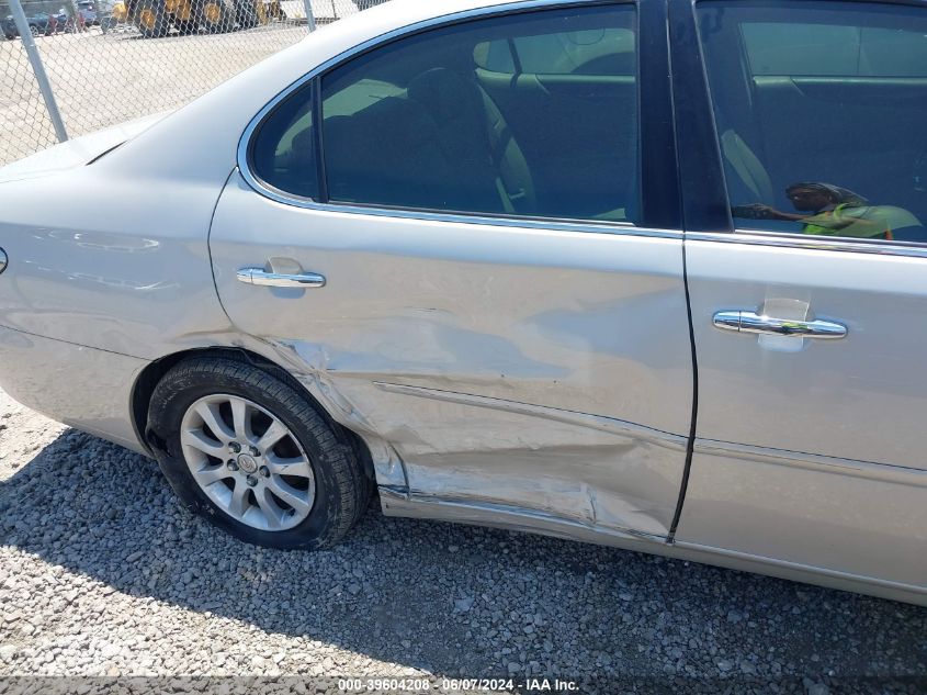 2004 Lexus Es 330 VIN: JTHBA30G040003599 Lot: 39604208