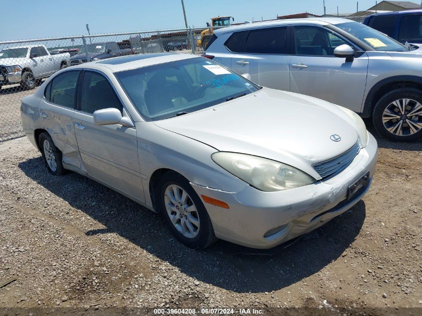 2004 Lexus Es 330 VIN: JTHBA30G040003599 Lot: 39604208