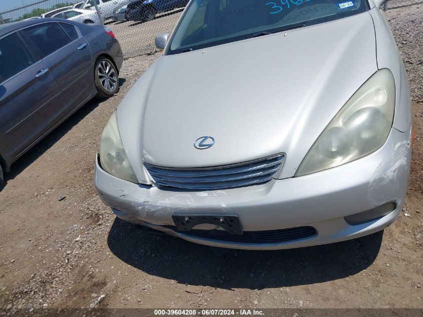 2004 Lexus Es 330 VIN: JTHBA30G040003599 Lot: 39604208