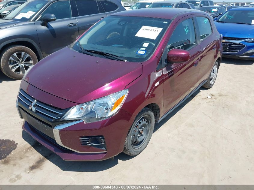 2021 Mitsubishi Mirage Carbonite Edition/Es/Le VIN: ML32AUHJXMH014041 Lot: 39604343