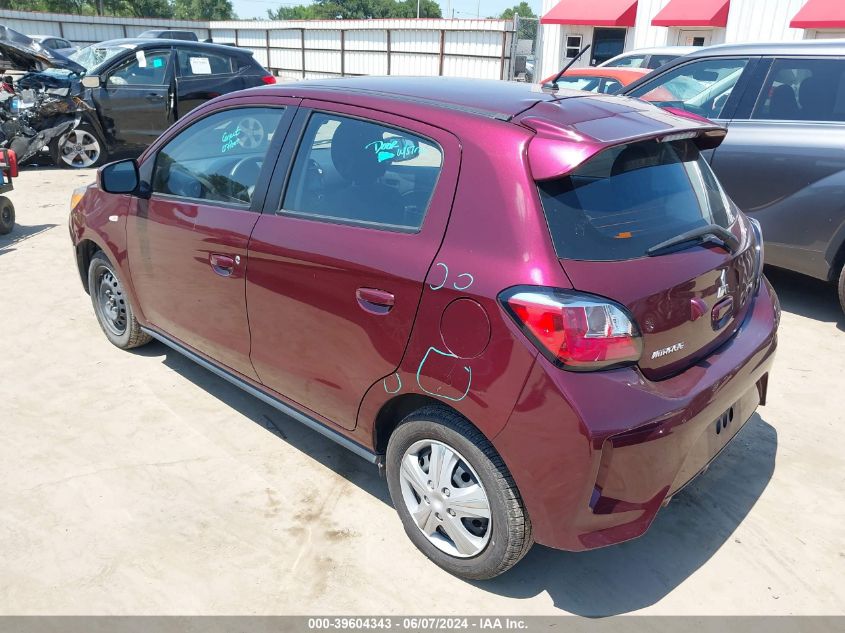 2021 Mitsubishi Mirage Carbonite Edition/Es/Le VIN: ML32AUHJXMH014041 Lot: 39604343