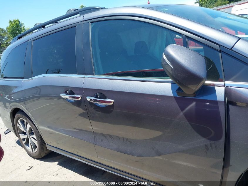 2022 Honda Odyssey Touring VIN: 5FNRL6H86NB043097 Lot: 39604388
